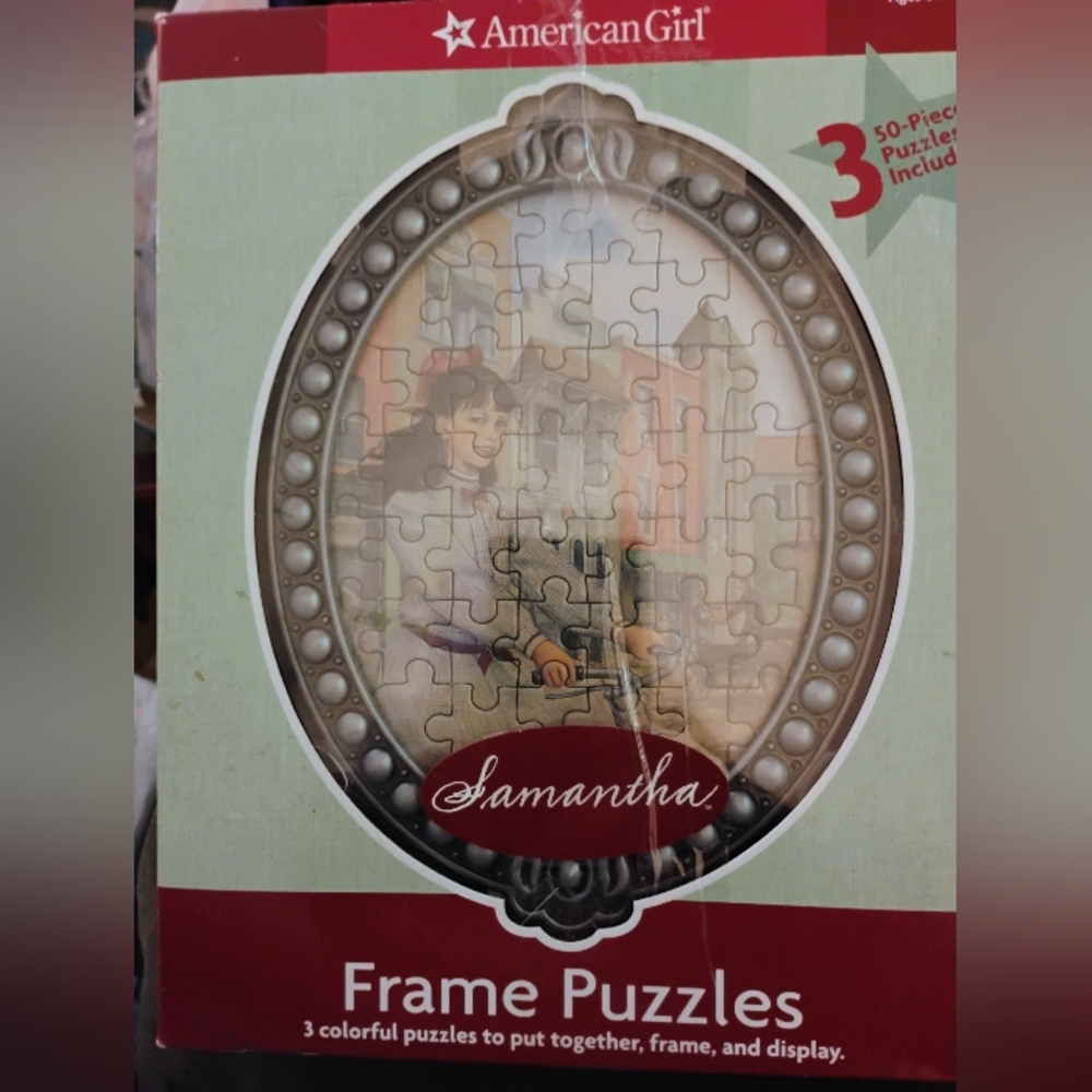 American Girl Samantha Frame Puzzles - Red, Green, Brown